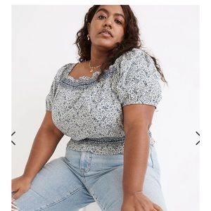 Madewell Jeanette top in Florentine Floral XL